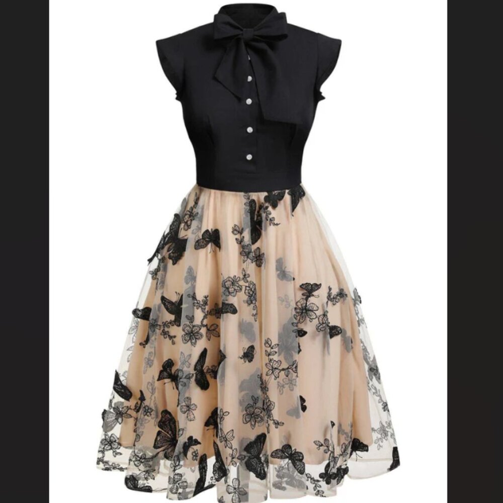 Retro Stage Butterfly Dress